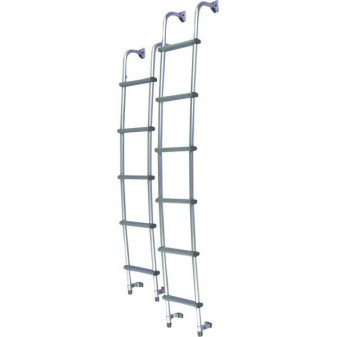 Žebřík zadní hliníkový 6stupňový (180 cm, šířka 28/23 cm)