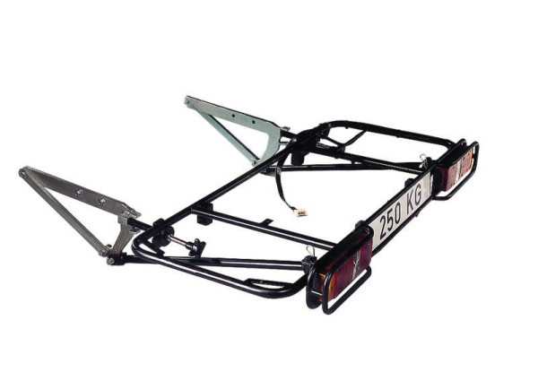Nosič motocyklů zadní základní Cate 600 mm (nosnost 300 kg, hloubka 60 cm, ocelový, černý)