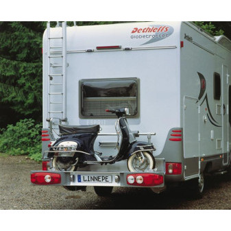Otočný a odnímatelný nosič motocyklu Linnepe Scout (nosnost 130 kg / max. 150 kg, hliníkový)