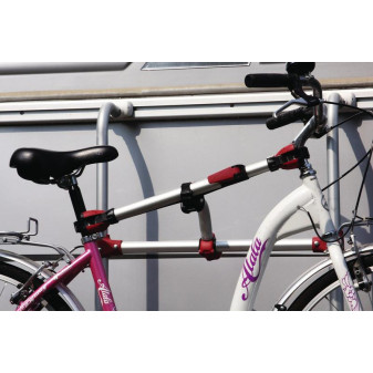 Kolejnice nosiče kol Fiamma Rail Premium S (posuvná podélně i příčně, s klíny a rychloupínacími pásky, pro nosiče Carry-Bike)