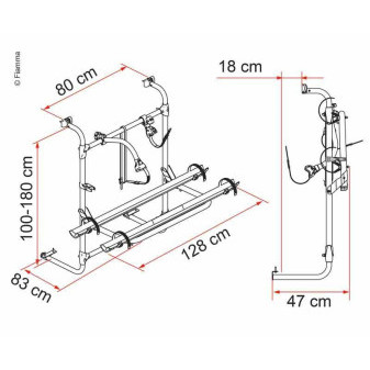 Fiamma Carry Bike Caravan Universal – univerzální nosič kol pro karavany