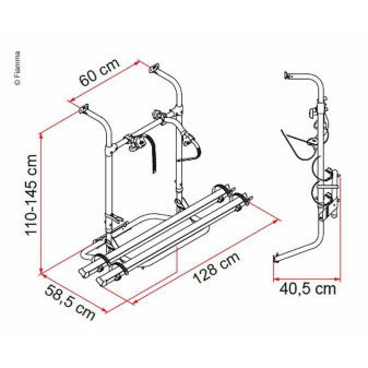 Nosič zadní karavanu Simple Plus 200, na 2 kola, nosnost 35kg