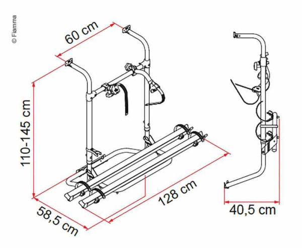 Nosič zadní karavanu Simple Plus 200, na 2 kola, nosnost 35kg
