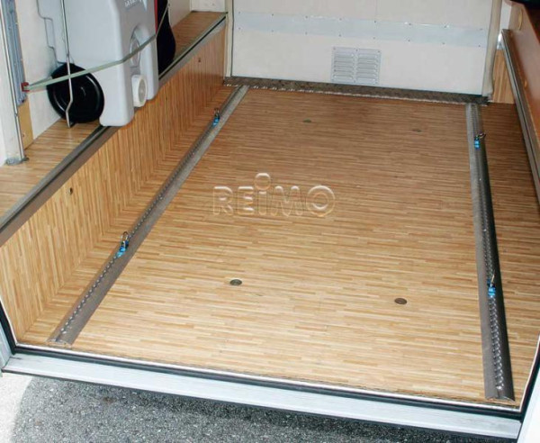 Sada upevňovací do garáže Garage Bars Premium 60 cm (2 hliníkové kolejnice  ŕ 60 cm a 2 upínací popruhy s rychloupínací sponou)