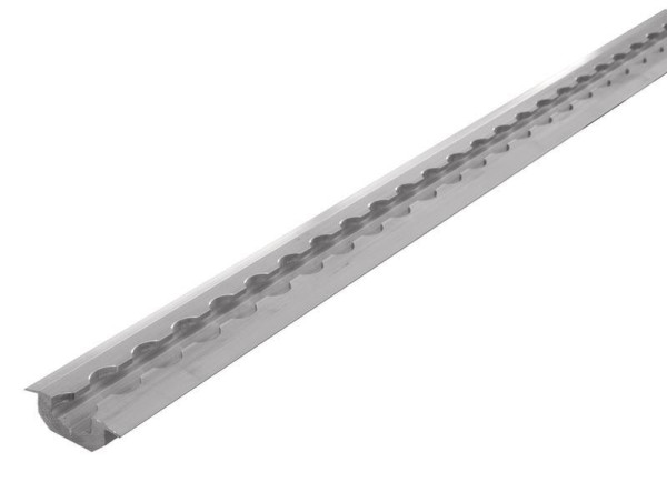 Kotevní lišta zapuštěná hliníková (letecká / Airline profil F35), rozměry 2000 × 49 × 16 mm, pro zapuštěnou i rohovou montáž do zadní garáže a pro uchycení invalidních vozíků