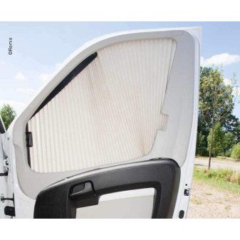 Zatemnění bočních oken kabiny REMIfront IV pro Ford Transit Custom V362 (2012–2017), šedé, sada L+P