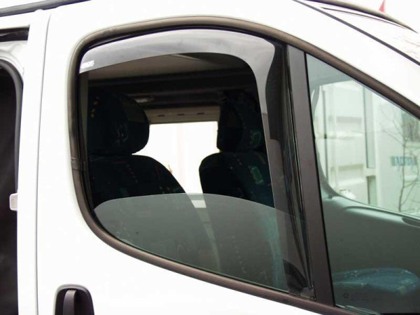 Deflektory bočních oken pro Renault Trafic, Opel Vivaro, Nissan Primastar (od roku 2014), přední dveře, transparentní plast