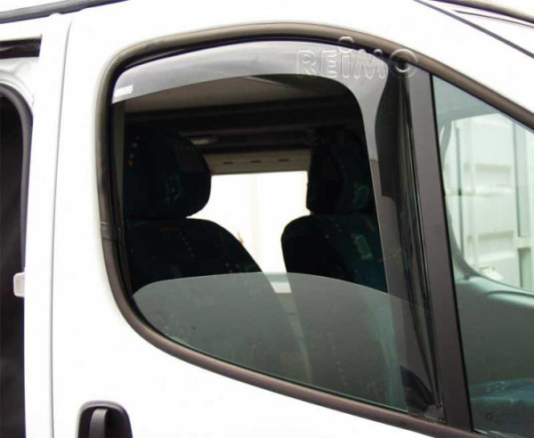 Deflektor větrný pro Renault Master / Opel Movano (od roku výroby 2011), kabina řidiče, transparentní plast, sada na přední okna