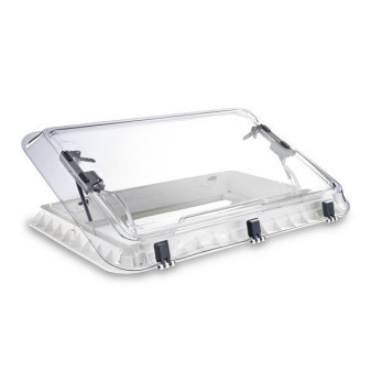 Okno střešní Dometic Seitz Heki 2 De Luxe 960 × 655 mm (integrované osvětlení, krémové, nucené větrání)