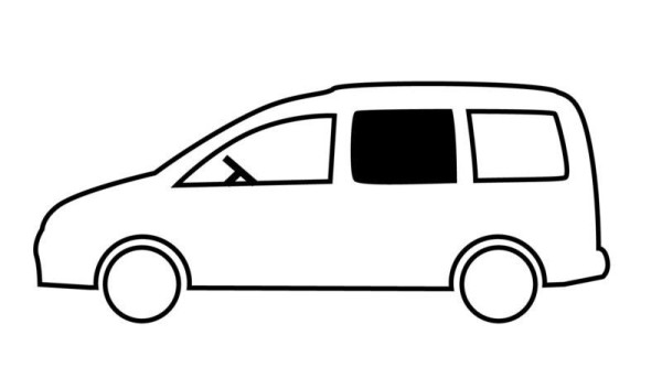 Boční posuvné okno CARBEST pro VW Caddy Maxi (2008-2020), přední levé, 714x538mm, tonované