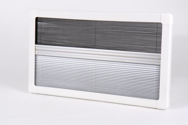 Roleta zatemňovací s moskytiérou pro okno Carbest RW Style 900 × 500 mm (vnitřní hliníkový rám s plisovanou roletou a magnetickým zámkem)