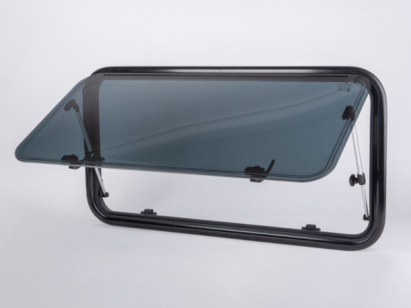 Výklopné okno pro prohnuté stěny Polyvision Curved, 900 × 550 mm