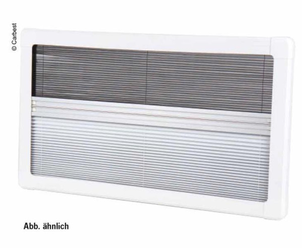 Rám vnitřní se zatemněním a sítí proti hmyzu Carbest RW Motion 600 × 450 mm (kombinovaná roleta, bílý hliníkový rám)