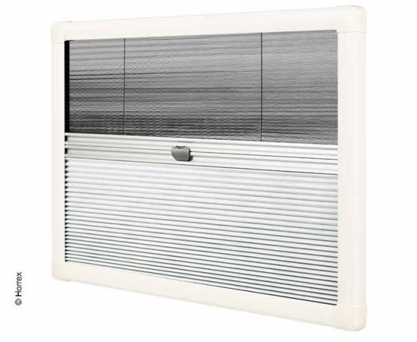 Roleta plisovaná s moskytiérou a zatemněním 472 × 808 mm (kombinovaný vnitřní systém pro karavany)