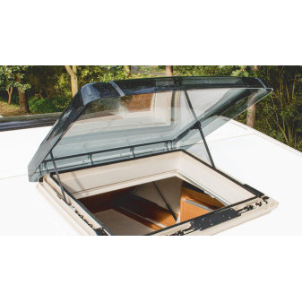 Okno střešní klikové REMItop Vario II 900 × 600 mm (standardní rám, šedý vnitřní rám, nucené větrání)