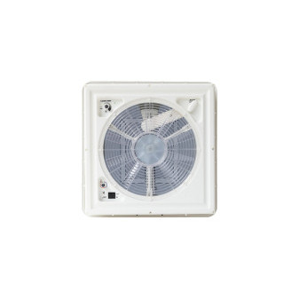 Okno střešní Fiamma Turbo-Vent 12V Crystal s ventilátorem (výřez 390 × 390 mm / 400 × 400 mm)
