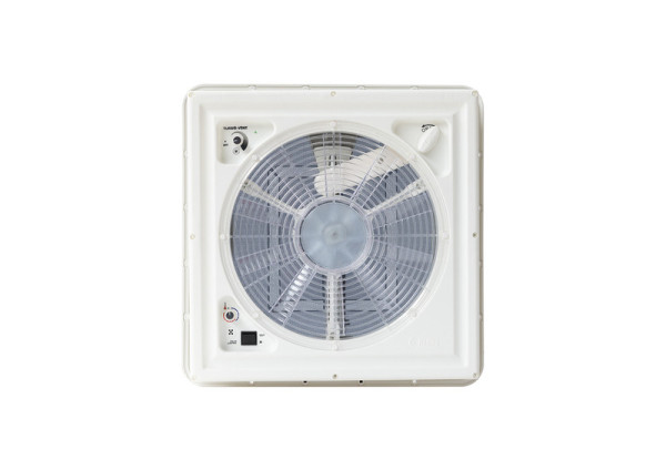 Okno střešní Fiamma Turbo-Vent 12V Crystal s ventilátorem (výřez 390 × 390 mm / 400 × 400 mm)