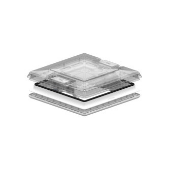 Okno střešní Fiamma Vent 50 (50 × 50 cm, Crystal / matný průhled)