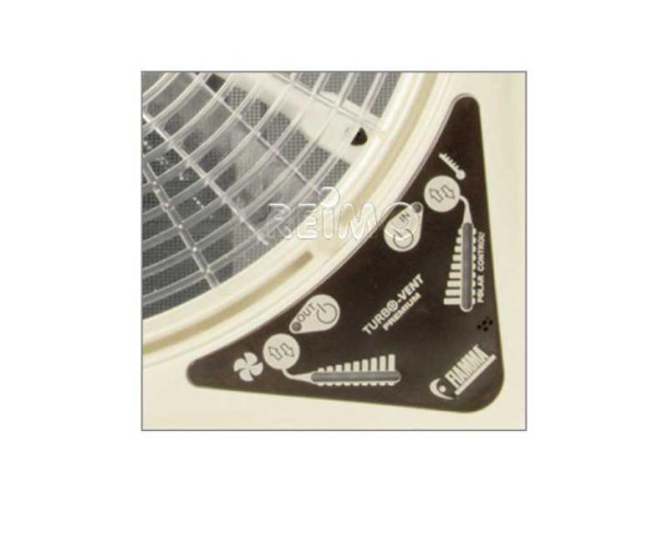 Okno střešní s ventilátorem Fiamma Turbo-Vent Premium 12 V (bílé, výřez 360 × 360 / 400 × 400 mm)