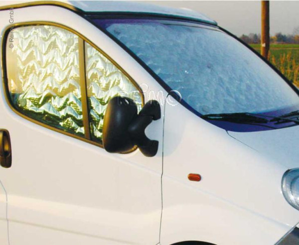 Sada termoclon vnitřních Isoflex 7vrstvá pro Renault Trafic III, Opel Vivaro B a Nissan NV300 (od roku 2015) 3dílná do kabiny řidiče s přísavkami