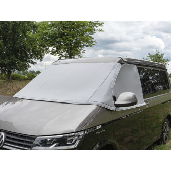 Termoclona vnější pro kabinu Volkswagen T5 (2006–2015) – čelní a boční okna, s otevíracím průzorem, šedá