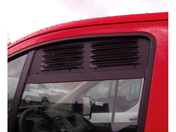 Mřížky větrací Airvent do oken kabiny pro Ford Transit Custom a Tourneo Custom 2013–2023 černé