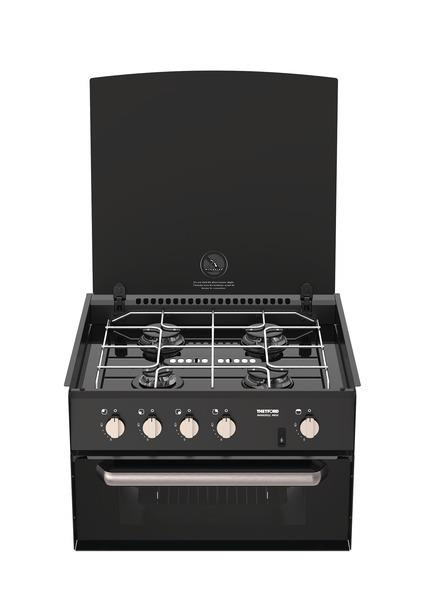 Kombinovaný čtyřhořákový vařič s troubou a grilem (7,1 kW, elektrické zapalování)