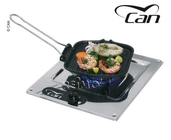 Jednohořákový vestavný nerezový plynový vařič CAN (30 mbar, 2 kW)