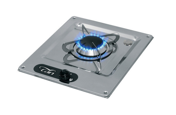 Jednohořákový vestavný nerezový plynový vařič CAN (30 mbar, 2 kW)