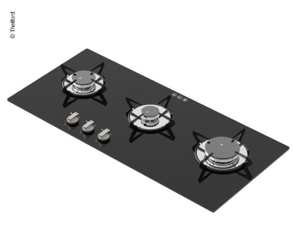 Sporák plynový, 3-plamenný 5kW Topline Series 931, černý