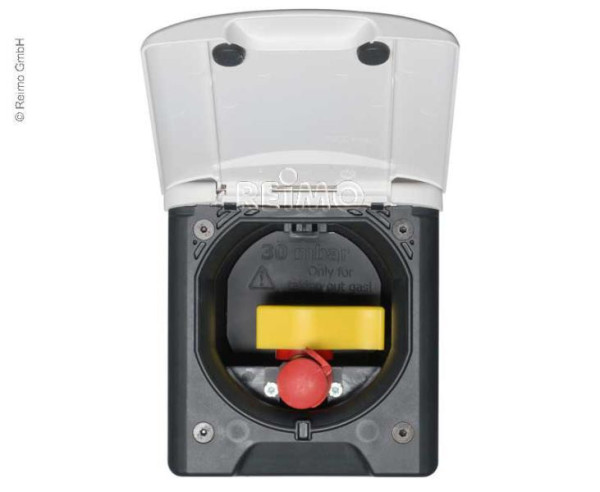 Zásuvka plynová magnetická ABL antracit 130 × 145 mm, pr. 95 mm