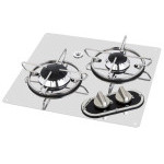 Vestavěná plynová varná deska se dvěma hořáky, nerez