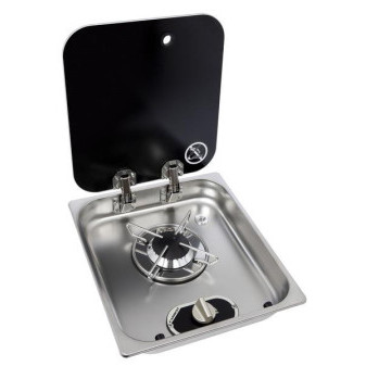Vařič plynový vestavný Carbest s 1 hořákem a skleněným krytem (30 mbar, 1,8 kW)