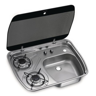 Kombinace dřezu a dvouhořákového vařiče Dometic HSG 2445 (600 × 445 mm)