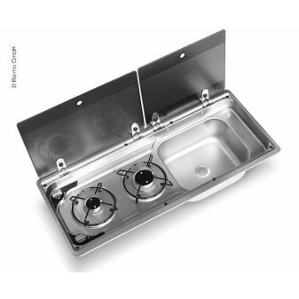 Set vestavbový dodávkový IV vařič s dřezem Dometic a chladnička Carbest 50 l