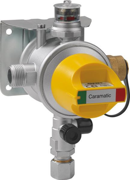Regulátor plynu automatický GOK Caramatic ProTwo 30 mbar (1,5 kg/h, 8/10 mm) – pro dvě plynové lahve