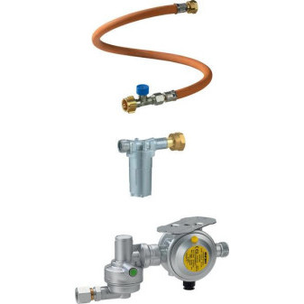 Regulátor tlaku plynu GOK Caramatic DriveOne Set (30 mbar, 1,5 kg/h, se senzorickým nárazovým spínačem Crash Sensor)