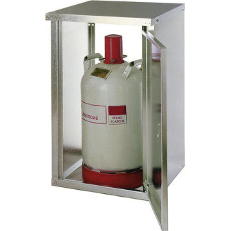 Skříň na plynovou láhev 1× 11 kg (ocelová, s zadní stěnou)