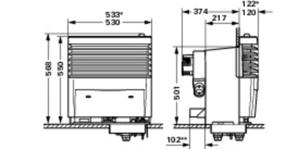 Plynové topení Truma S 5004 (30 mbar, výkon 6 kW, příprava pro 1 rozfuk, pro karavany)
