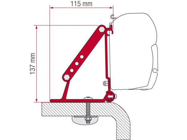 Adaptér pro markýzu Fiamma Kit Roof pro F45, F50, F55