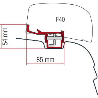 Adaptér Fiamma F40Van pro VW T5/T6 bez C-držáku