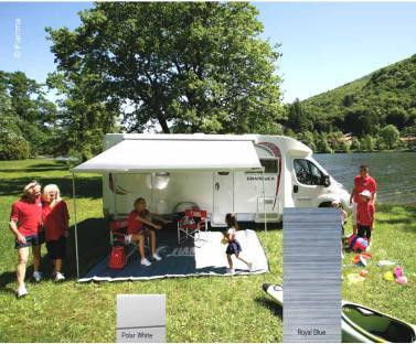 Markýza FIAMMA F45 S (375x250cm), bílý kryt, modrá plachta