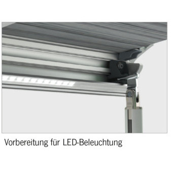 Střešní markýza Fiamma F80L pro dodávky a obytné vozy, šíře 5,97 m, titan/modrá