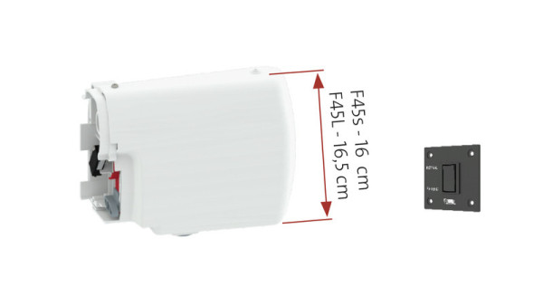 Motor markýzy Fiamma Motor Kit F45s Compact, polární bílá (verze s pravostranným řízením)