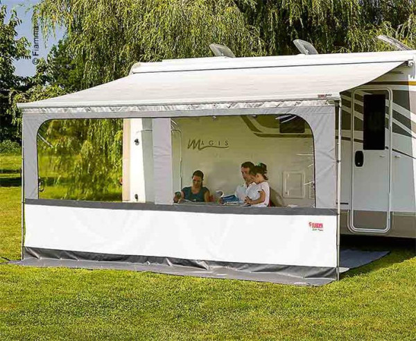Přední stěna k markýze Fiamma Blocker Pro 100 (šířka 100 cm, velké okno, vinyl)