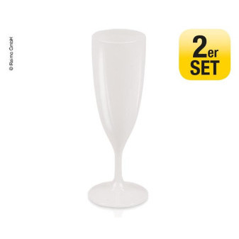 Sada bílých sklenic na sekt CAMP4, 160 ml, 2ks