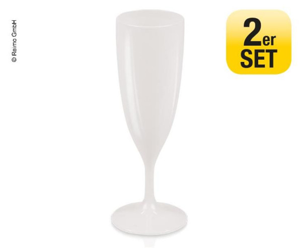 Sada bílých sklenic na sekt CAMP4, 160 ml, 2ks