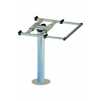Pevná stolní noha s 360° rotací a posuvem (výška 700 mm, hliník)
