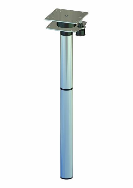 Noha stolu otočná hliníková 3dílná pro dvě desky (výška 700 mm / 313 mm, aretace 0°, 135°, 180°, 225°, kovová)