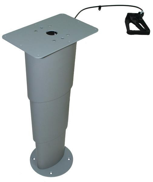 Podstavec stolu jednosloupový Primero Comfort (výška 310–670 mm, stříbrošedá)